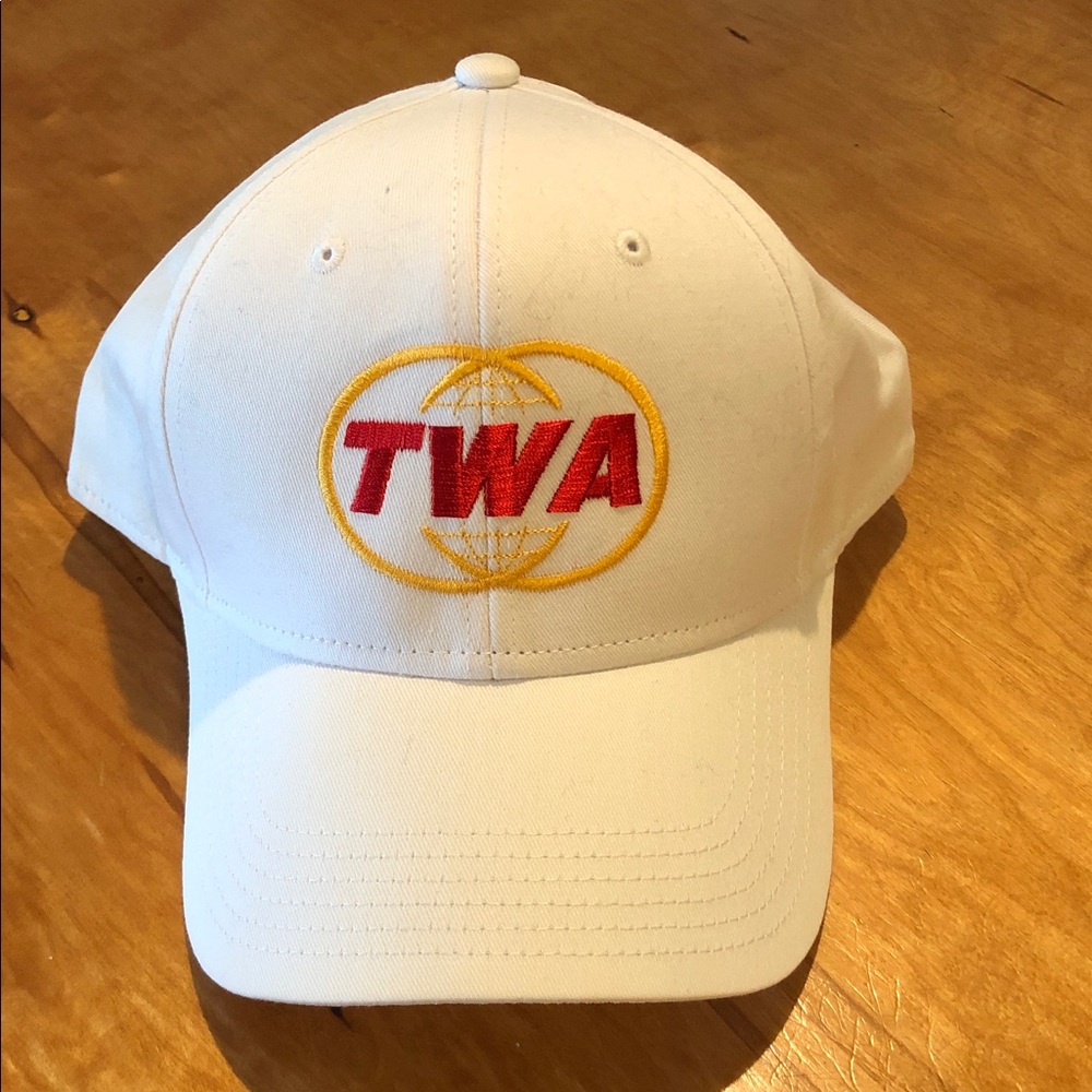 TWA White Baseball Cap